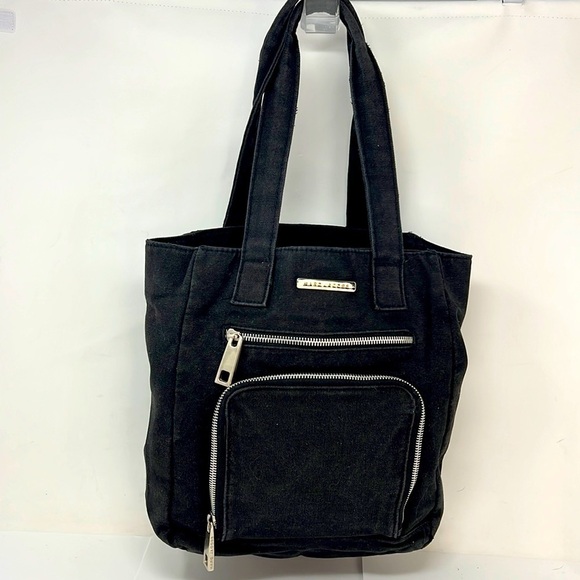 Marc Jacobs 1990’s Black Denim Cotton Shoulder Tote Bag - Picture 1 of 13